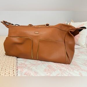 Packs Travel Tan Leather Kingman Weekender Bag